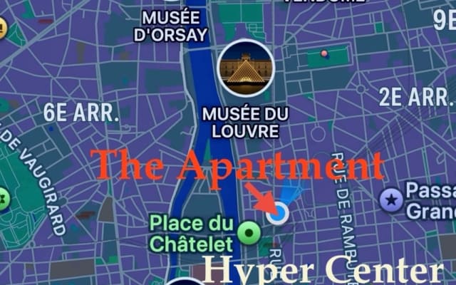 Hyper-Centre Paris - Großes Schlafzimmer mit privatem Balkon, Gay...