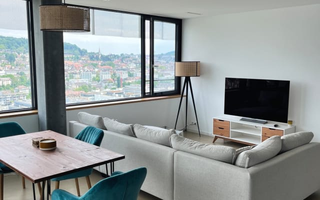 Chambre privée élégante avec salle de bain dans le centre de Zurich