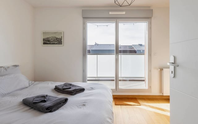 Private master suite with balcony