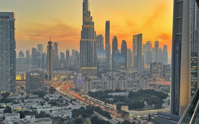 Blick auf den Burj Khalifa | Stilvolle 1BR in DIFC