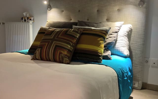 Private bedroom and bathroom