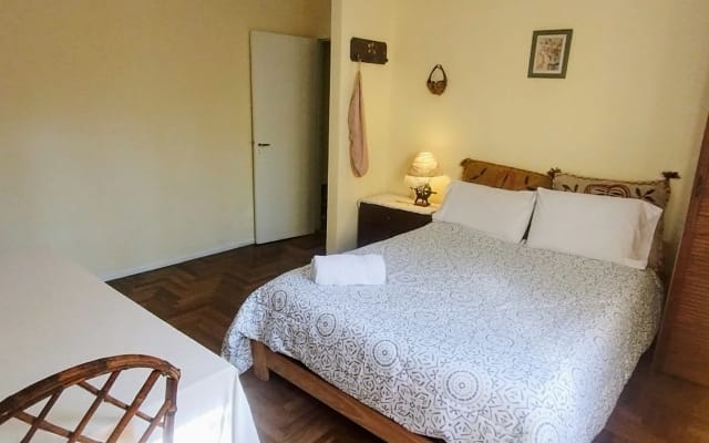 Double bed room, garden view with A/C