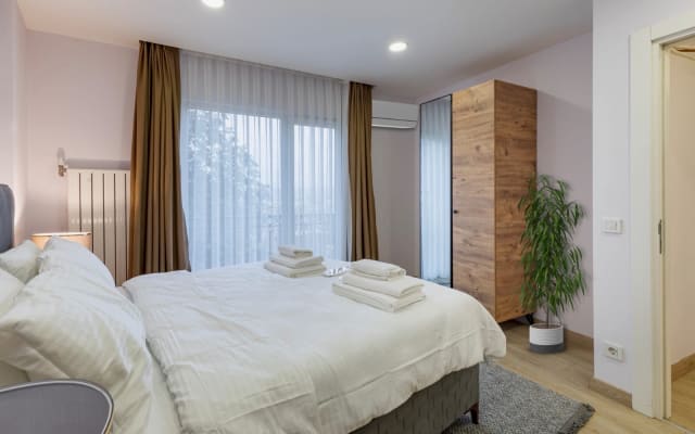 Lujosa habitación tamaño queen con vistas al cuerno de oro