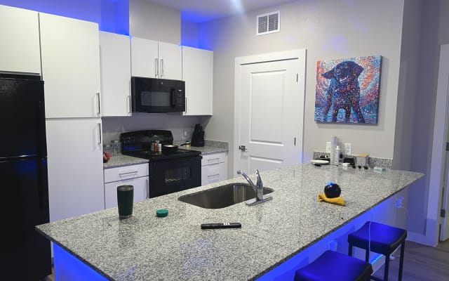 10 minutes to downtown, 5 minutes to airport. Brand new complex!