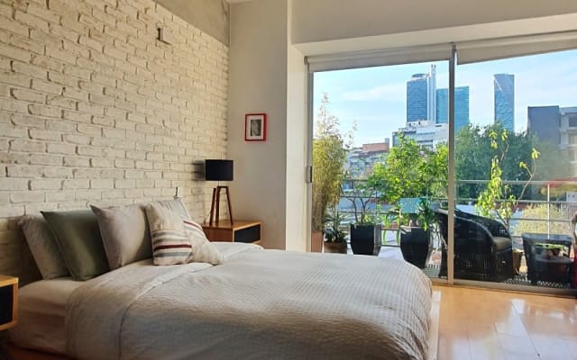 Camera con bagno privato e balcone a Roma/Condesa - copia 01