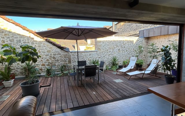 Habitación doble en el campo.