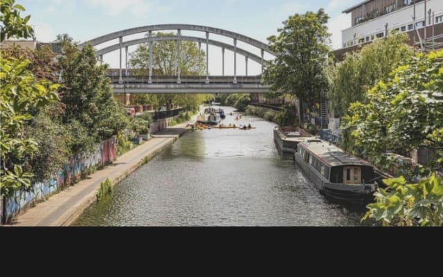 Canal view of the hackney riviera