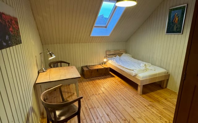 Attic room in an old Bremen house in the city center