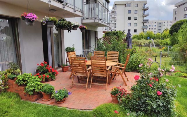 cozy apartment with a garden