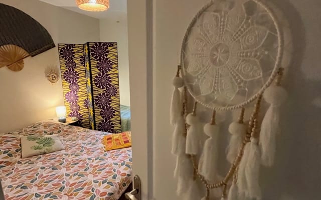 Large apartment with garden and view near village center