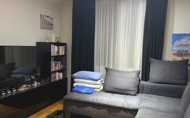 Large, comfortable sofa in a luxury apartment