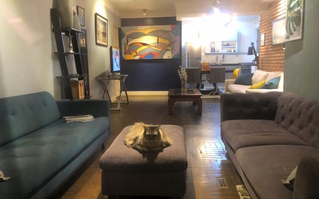 Sergio's listing on misterb&b - Living room integrated with TV room and balcony;