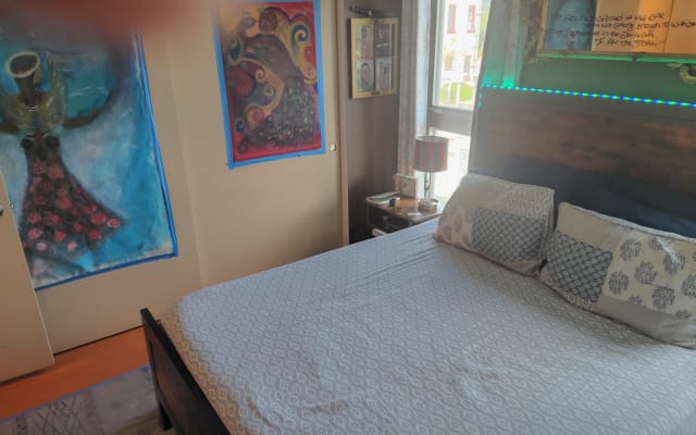 Chill, clean 1BR share, sofa space, meals incl, great for 20s/30s fun!