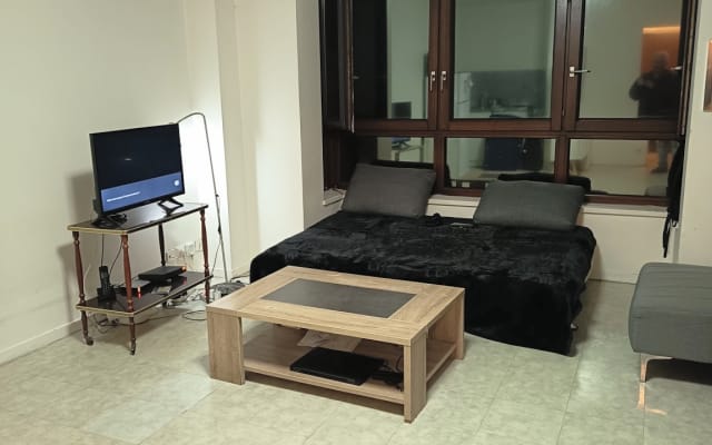 place en colocation dans un studio de 36 mètres carrés avec moi