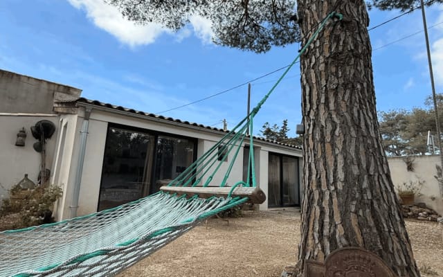 Mediterraner Garten/2 Klimatisierte Studios+Küche Wohnzimmer 100m Strand...