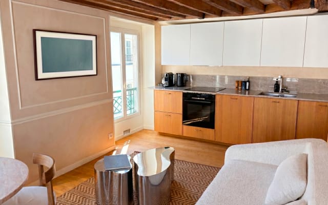 Hübsche Pariser Wohnung in Le Marais - Blick auf die Dächer