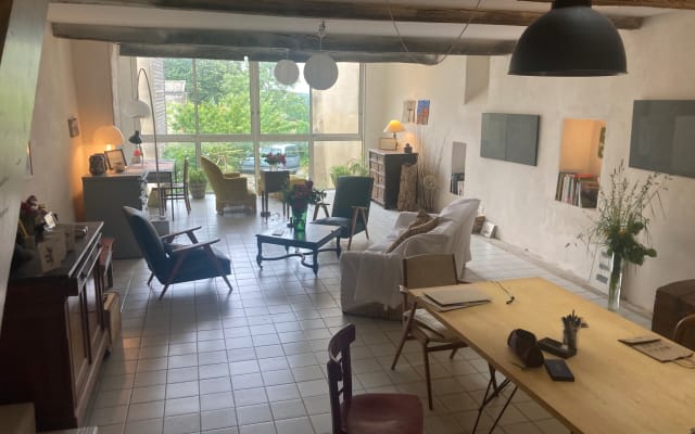 Rooms in loft in old town center. Garden and Garonne view.