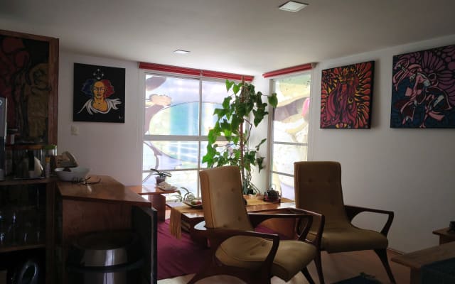 Chambre d'appartement au 5ème étage avec terrasse privée au 7ème étage