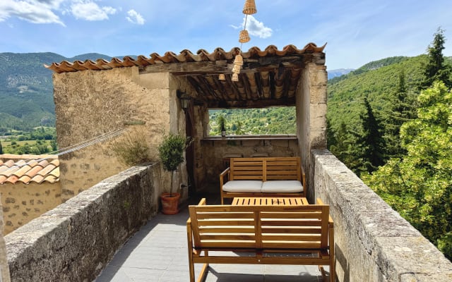 Private Terrasse mit atemberaubendem Blick auf den Mt. Ventoux