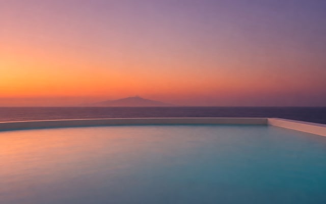 Luxusvilla in Oia mit Plunge-Pool und Meer- und Sonnenuntergangblick