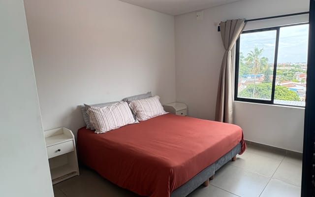 Bright studio apartment with a beautiful view
