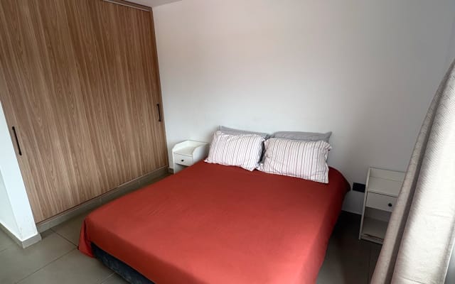 Bright studio apartment with a beautiful view