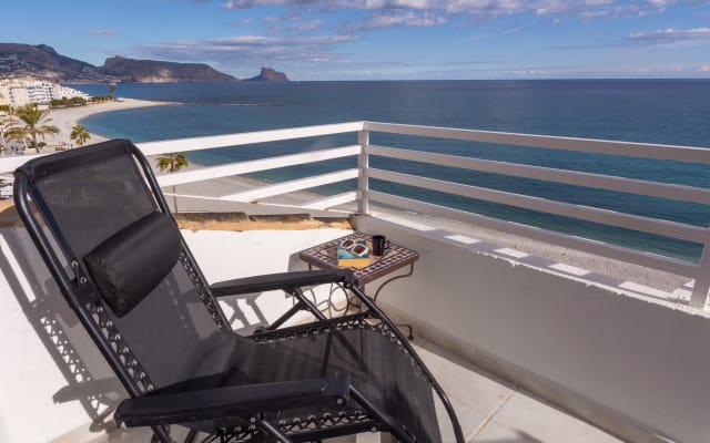 Modern beachfront penthouse with an elevator and ocean views