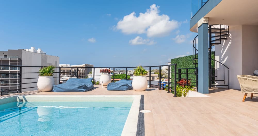 Beautiful Studio with kitchen AC Gym Pool Ocean View from the rooftop - Picture 11