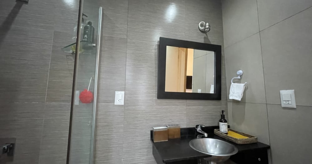 Xl bed w / bathroom.KZ private bedroom, with private bathroom. Small gym - Picture 4