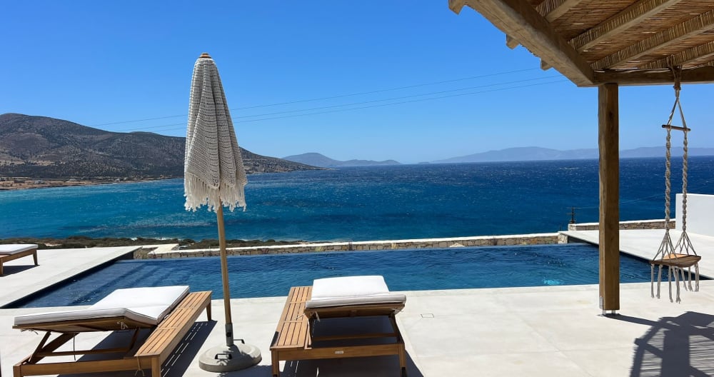 Superbe Villa luxe design sur la mer Egée à Naxos-Cyclades - Vue mer  - Photo 1