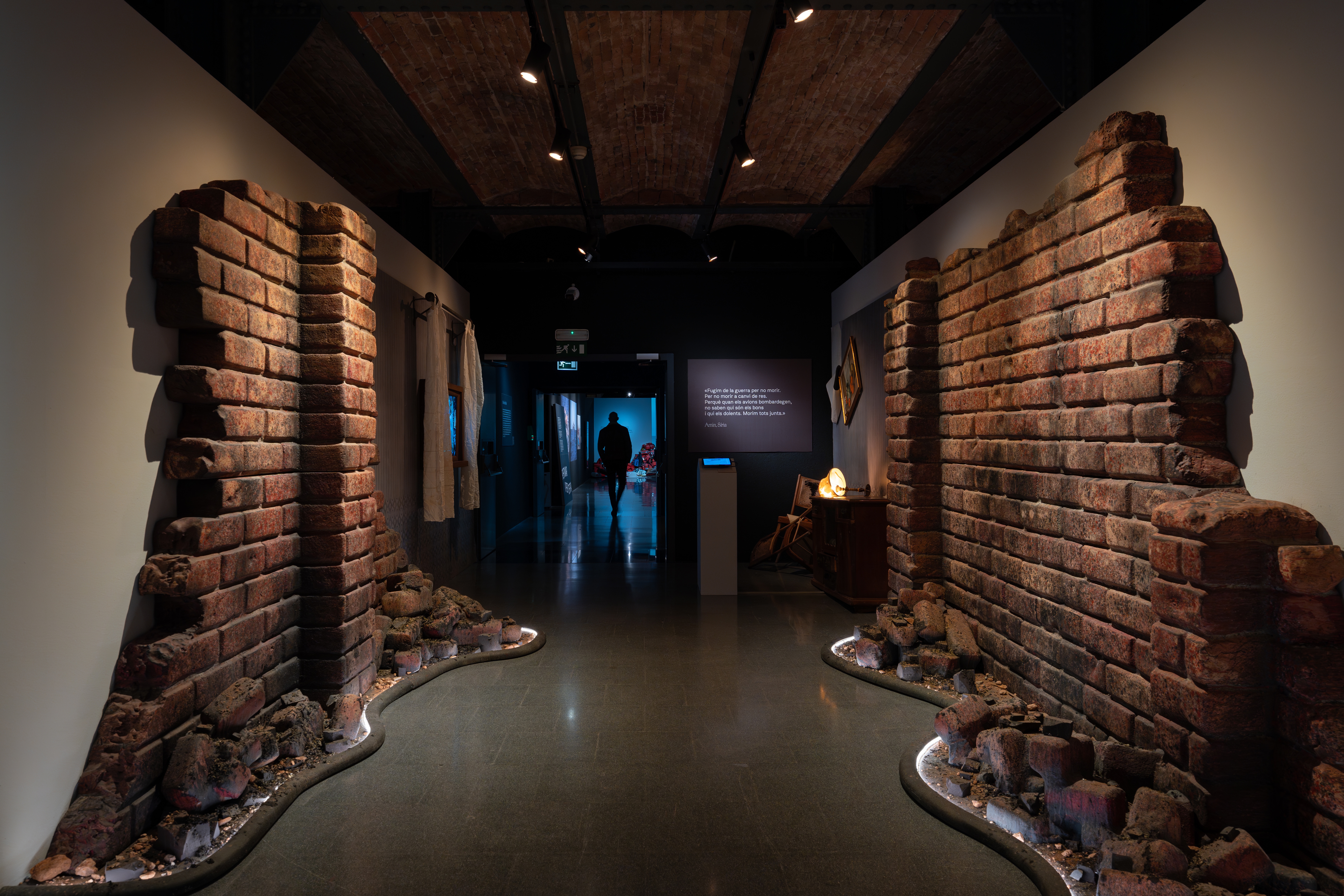 On the run. Refugees.