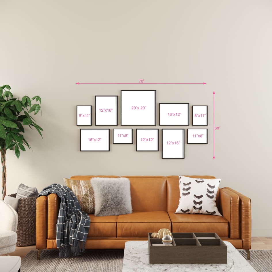 Mixtiles - A closeup look on this wall. Mix and match framed and frameless  photos to create a unique wall layout!