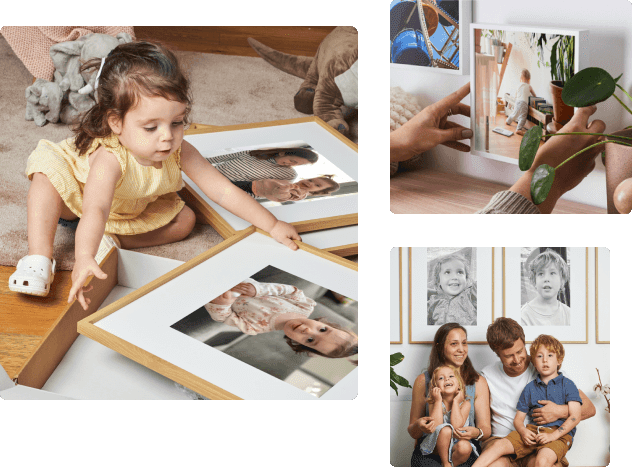 Happy Reunion 8x12 Picture Tiles | Mix Tiles Picture Frames Stick on Wall |  Photo Tiles Peel and Stick Picture Frames as Gallery Wall Frame Set (White