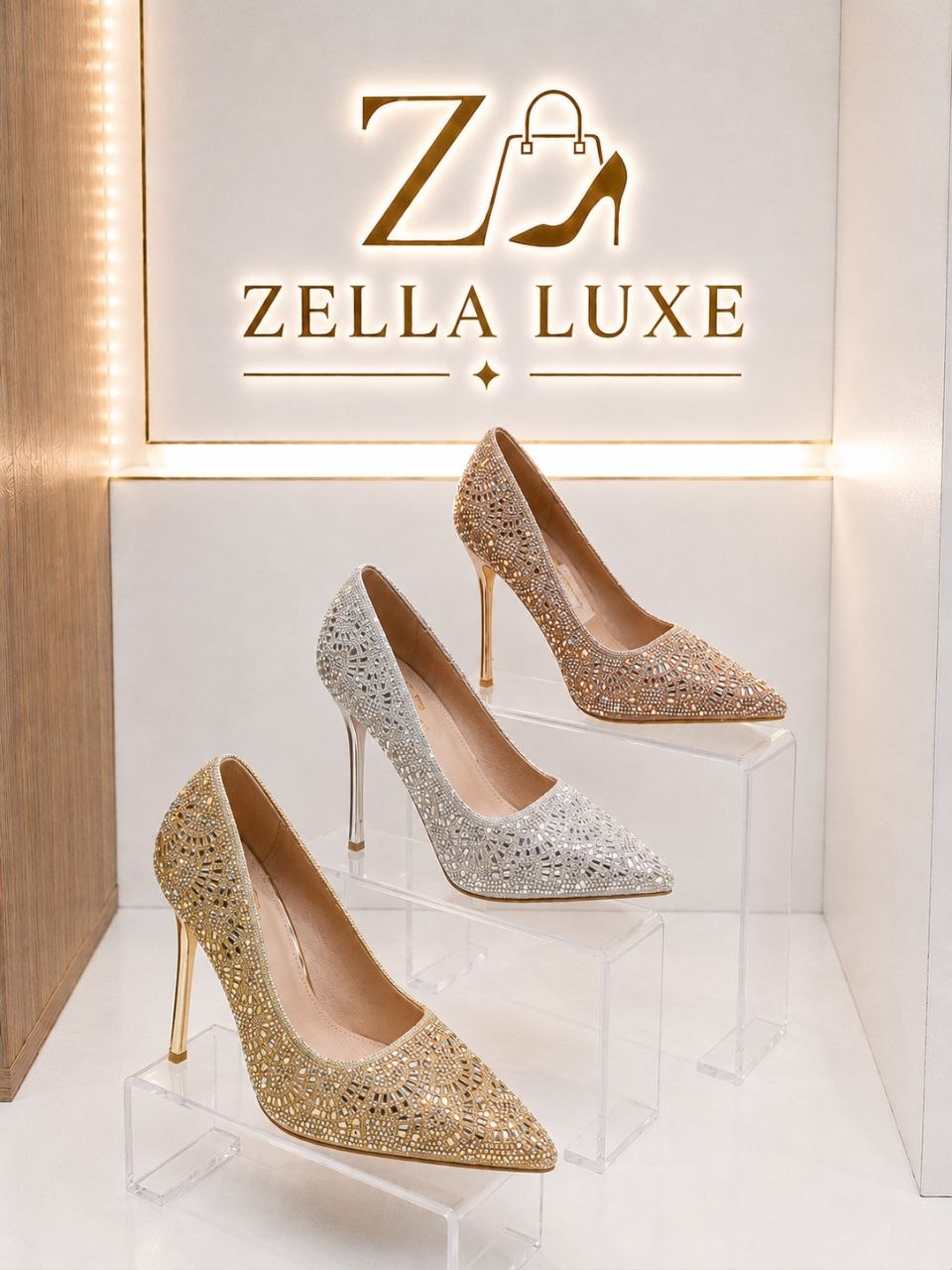 Escarpin ajouré à strass