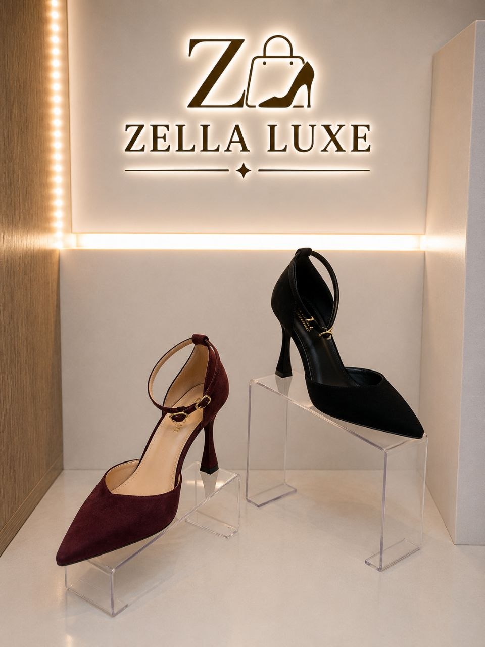 Escarpin slingback en suédine