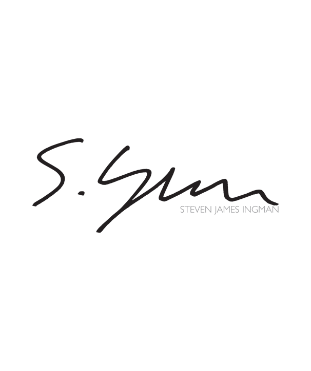 logo consisting of a black signature with name also written in a thin black san serif font in all capitals