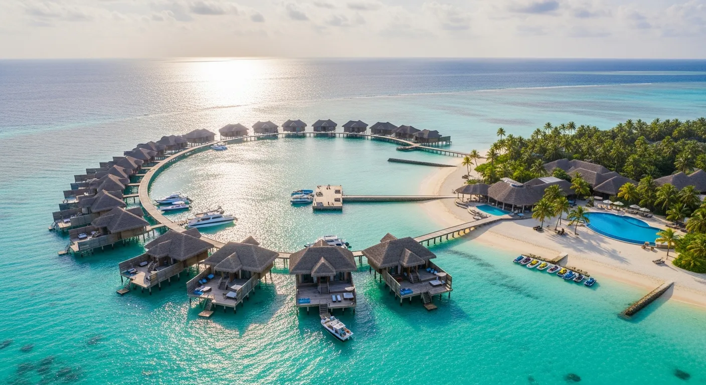 Maldives - turquoise waters and overwater villas