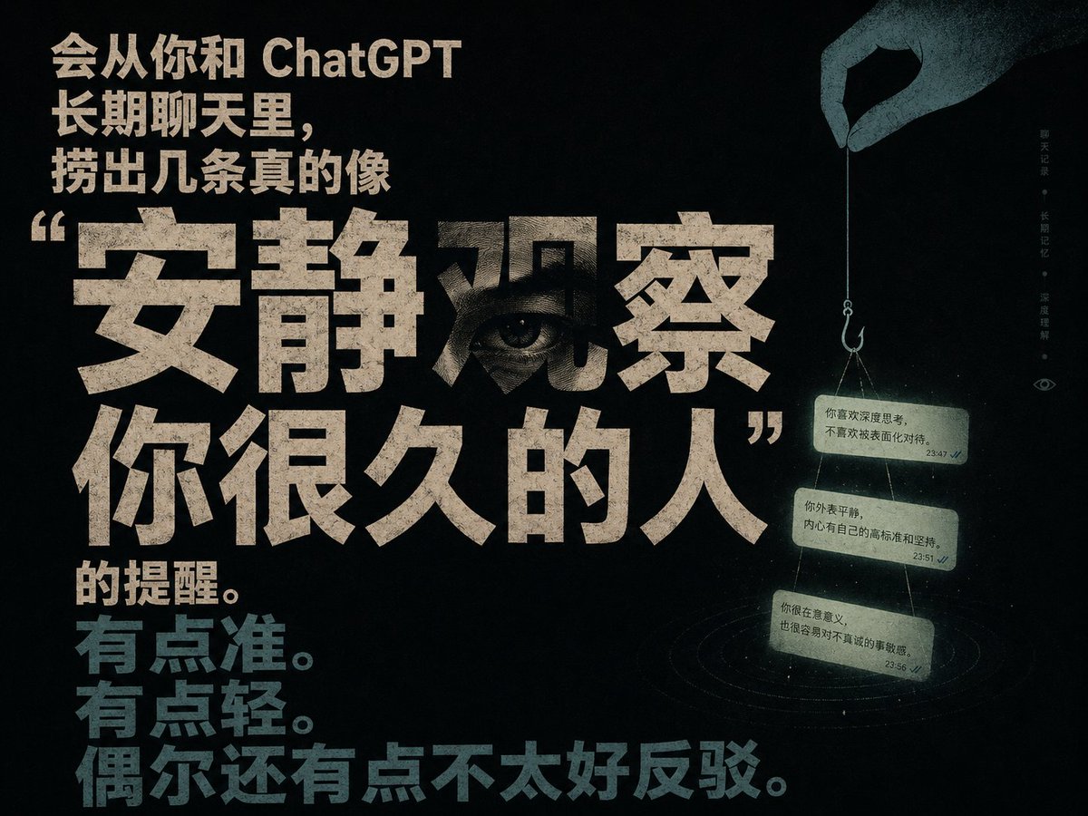 Quiet Observation ChatGPT Memory Poster AI image template preview