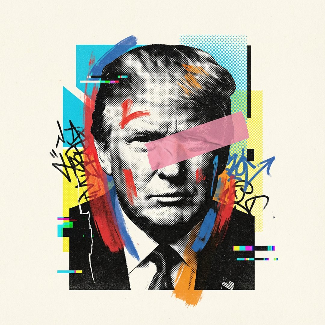Avant-Garde Mixed Media Risograph Collage AI image template preview