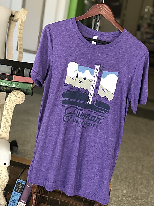 Furman Landmark Tee-Purple
