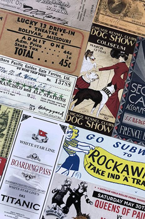 Vintage Ticket bookmarks