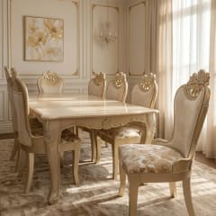 Royal dining table and carved chairs