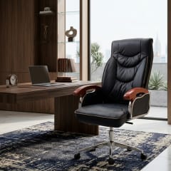 Leather executive study chair