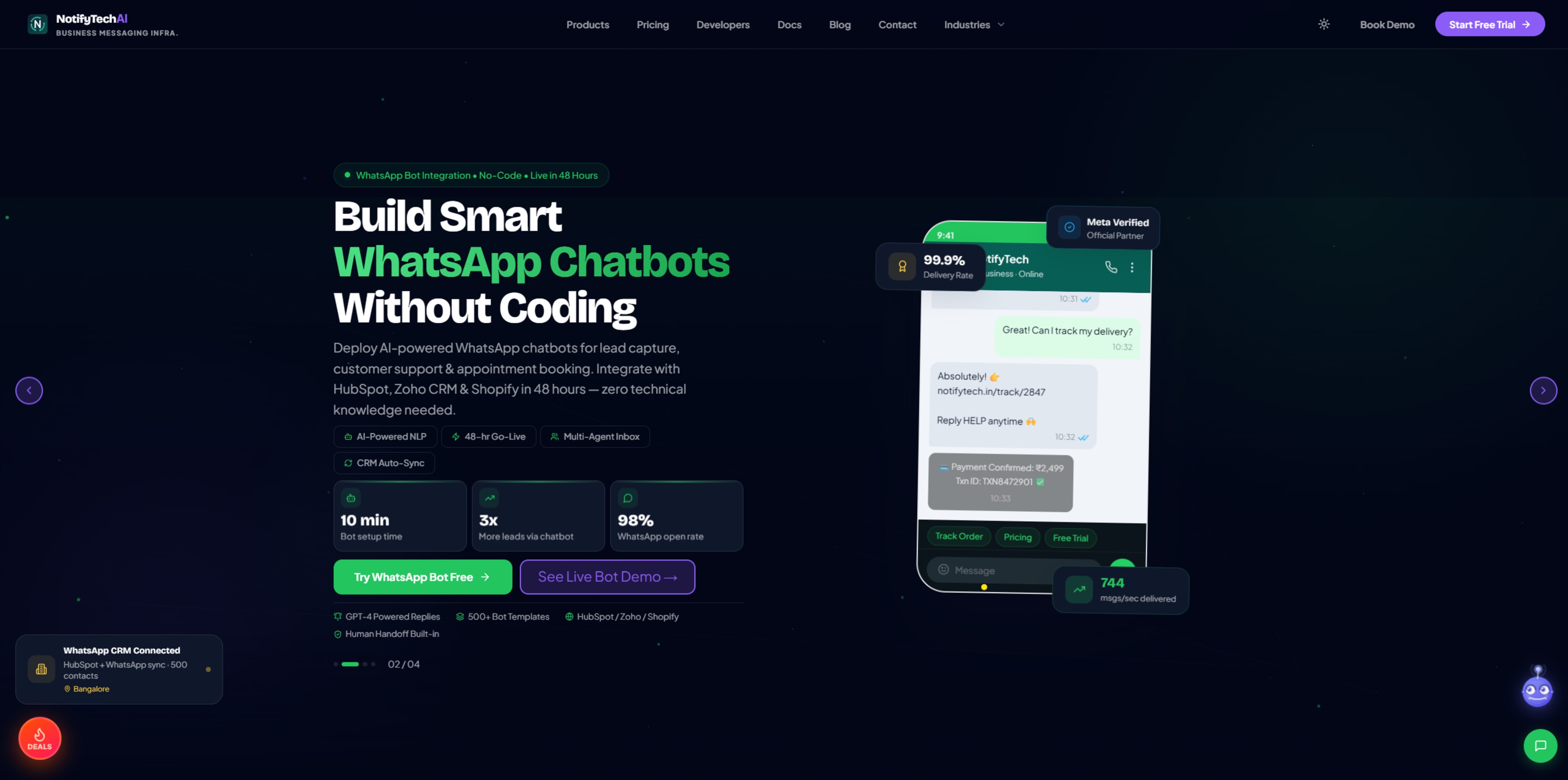 NotifyTechAI website screenshot