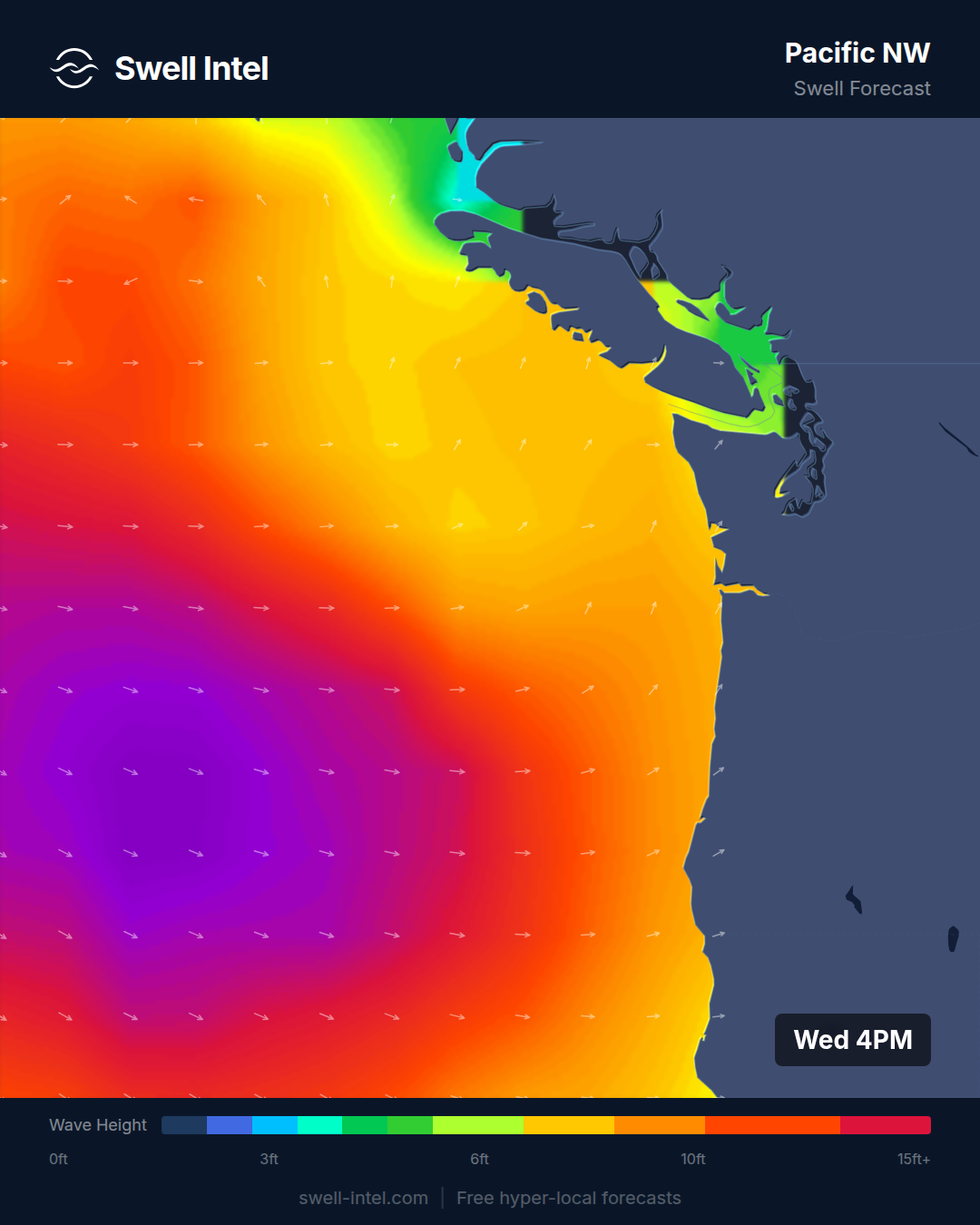 Pacific Northwest swell forecast — April 1-7, 2026