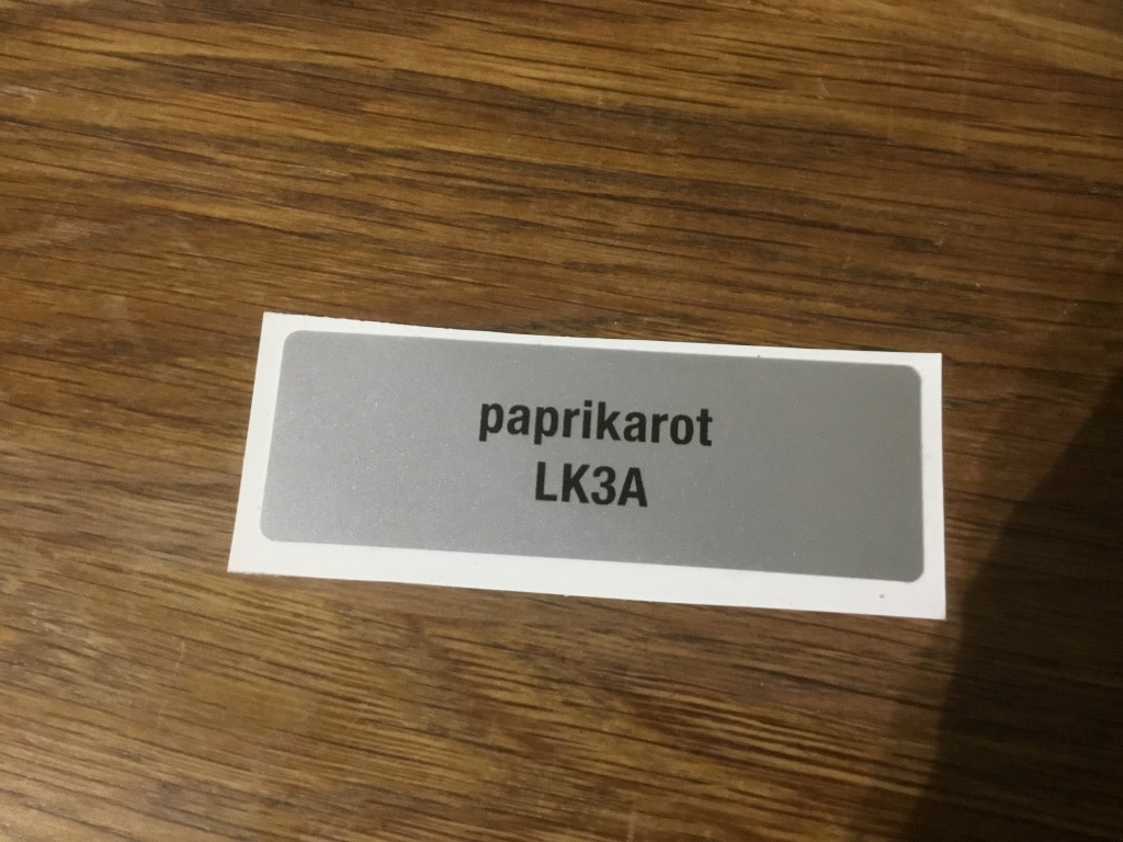 View topic Paint code sticker, where does it go? The Mk1 Golf Owners