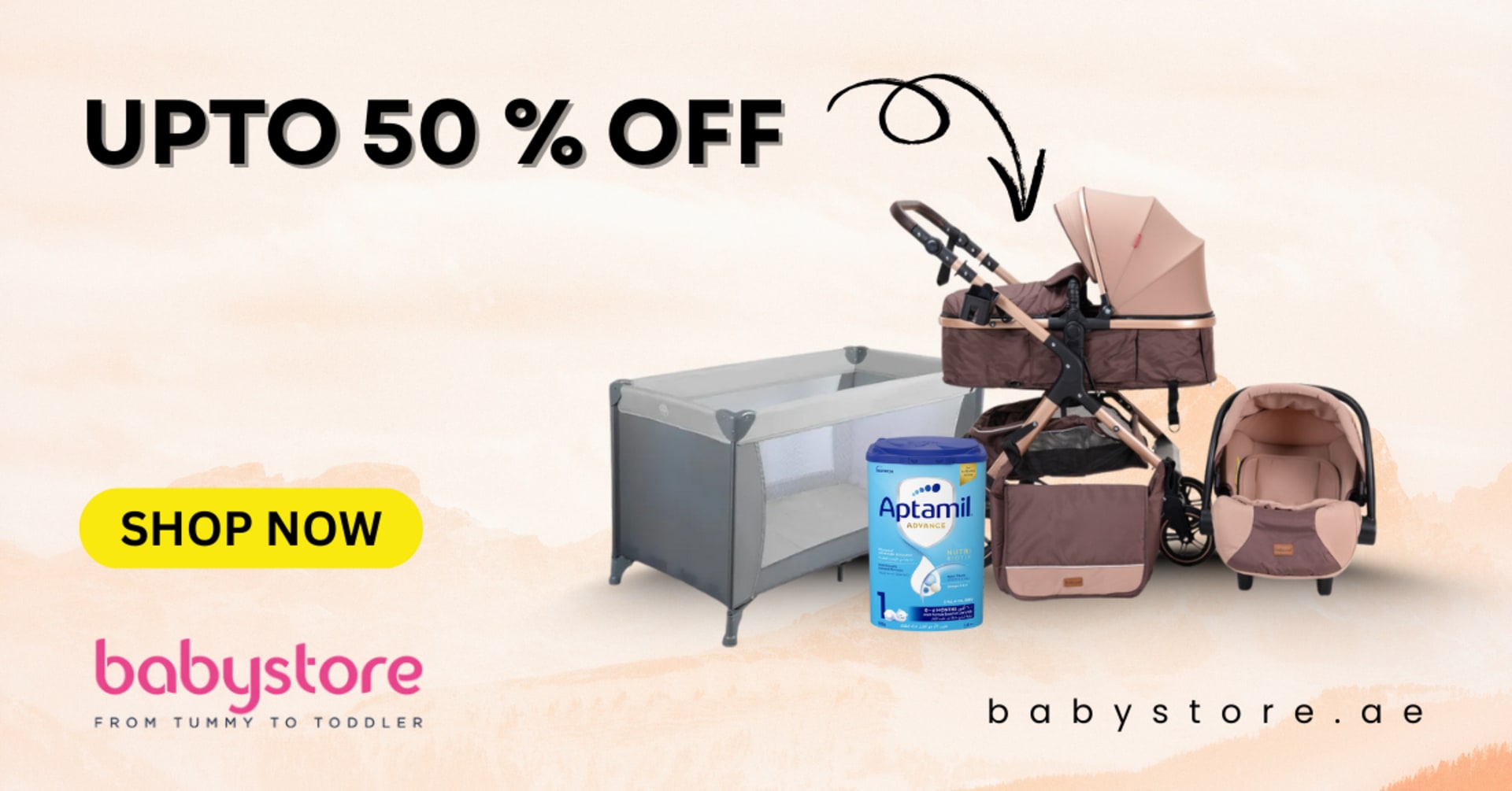 Always-on display banner system for a baby retailer