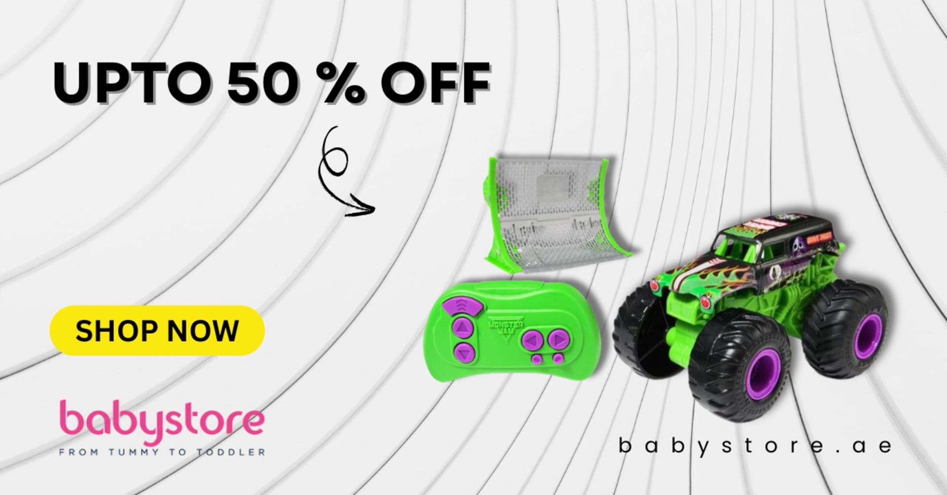 Always-on display banner system for a baby retailer
