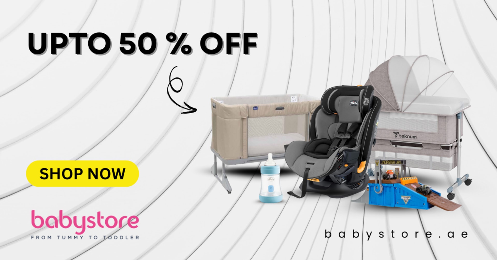 Always-on display banner system for a baby retailer