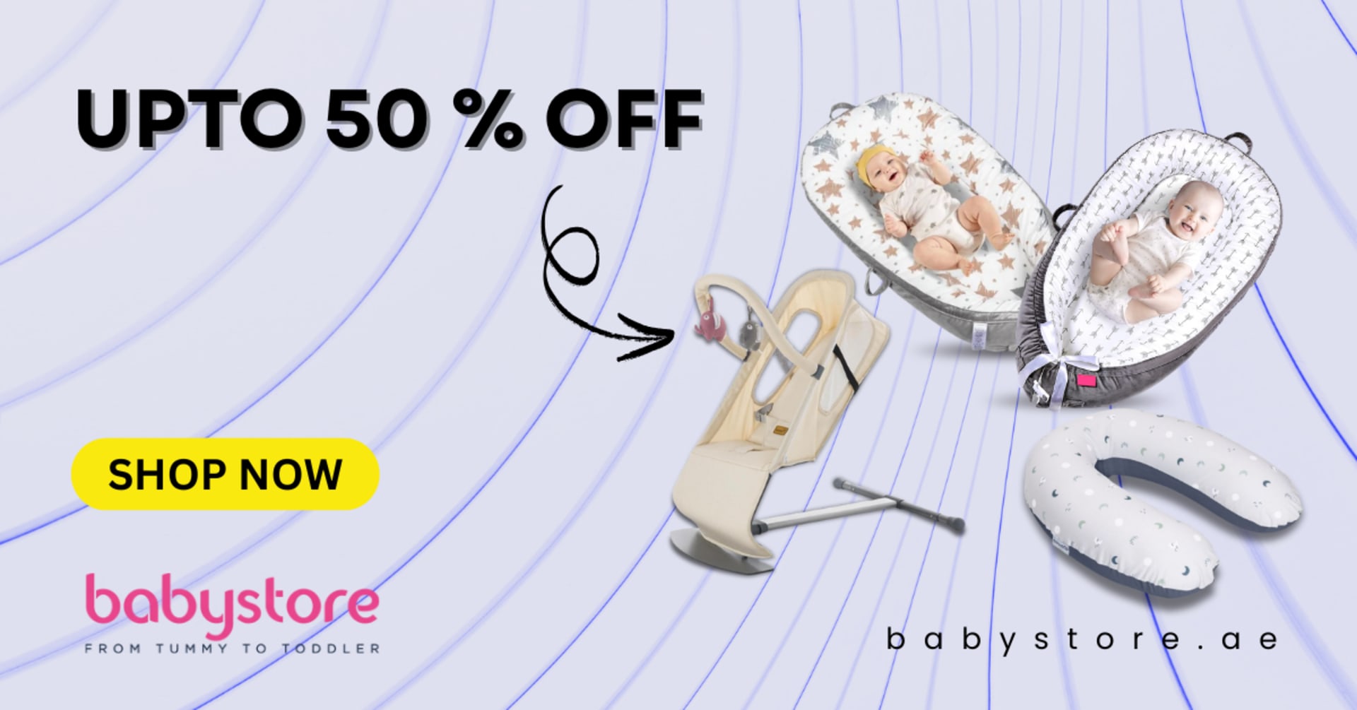 Always-on display banner system for a baby retailer